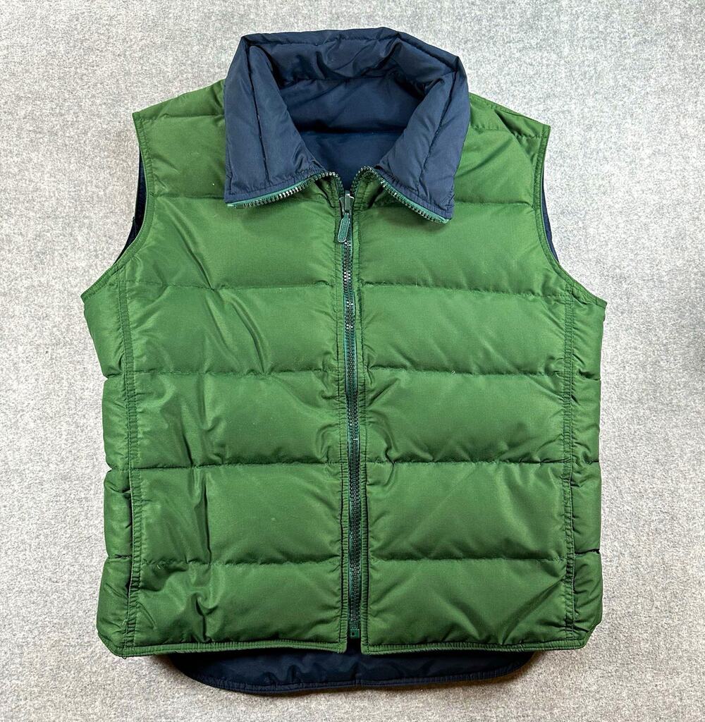 Vintage Reversible Puffer Vest Navy Green Unisex Outdoor Gorpcore 46” Chest